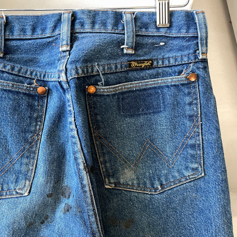 90’s Painted Wrangler Denim - 26” x 32.5”