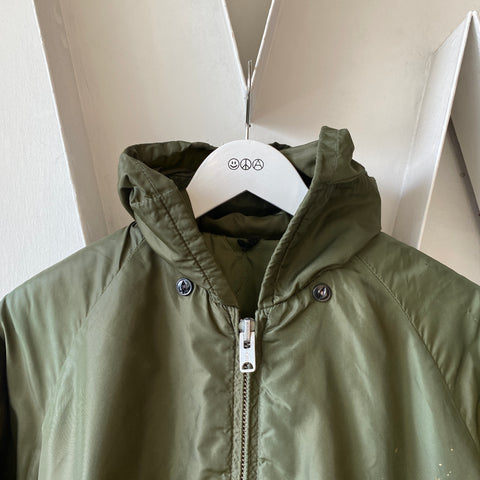 60's Green Liner Jacket Hooded - Large
