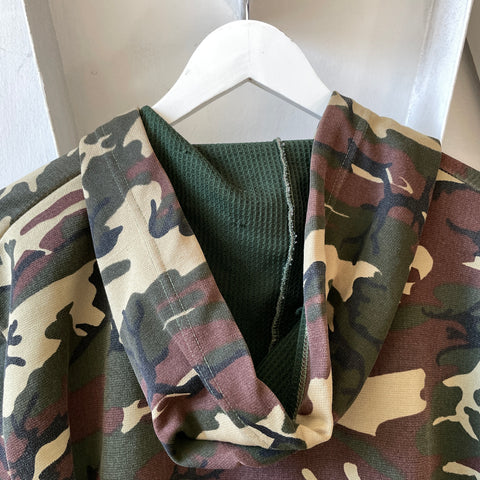 80’s Camo Zip-Up Hoodie - Large