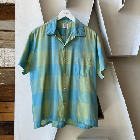 60’s Penney’s Plaid Loop Collar - Large