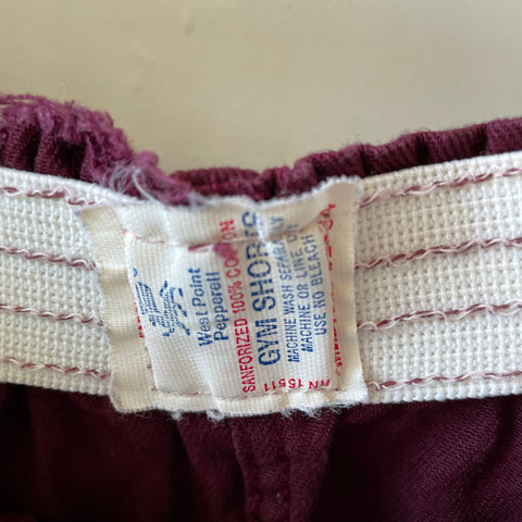 60’s West Point Cotton Gym Shorts - 25” x 2.5”