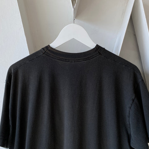 80's Black Pocket Tee - XL