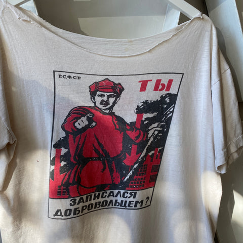 80's Russia Scoop Neck Tee - Large