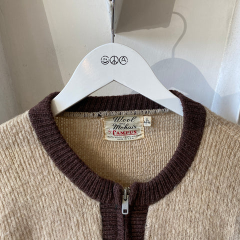 60's Campus Mohair Cardigan - Large