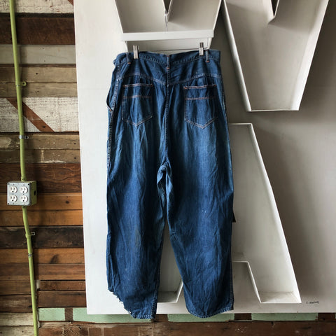 40’s Side Zip Denim Trousers - 32 x 26