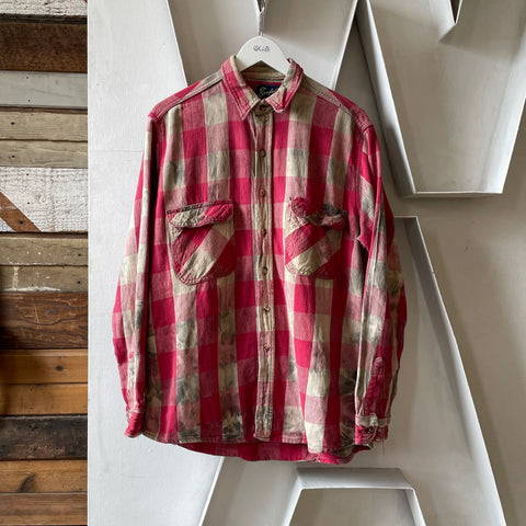 60’s Scofield Thrashed Plaid Shirt - Medium