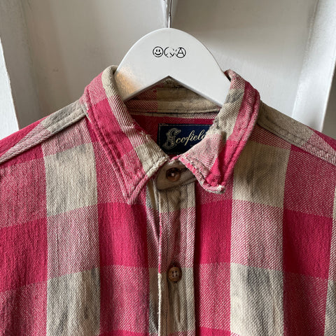 60’s Scofield Thrashed Plaid Shirt - Medium