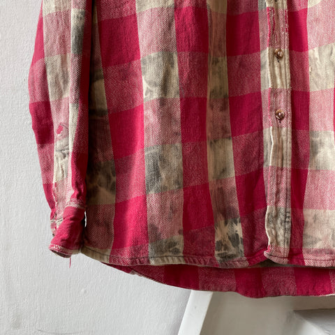 60’s Scofield Thrashed Plaid Shirt - Medium