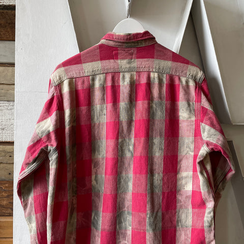 60’s Scofield Thrashed Plaid Shirt - Medium