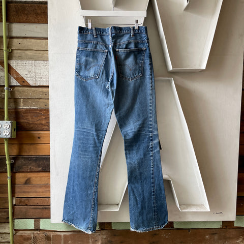 70’s Orange Tab Flares - 31” x 35”