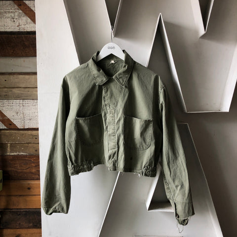 70's Cropped Army Jacket - Med/Large