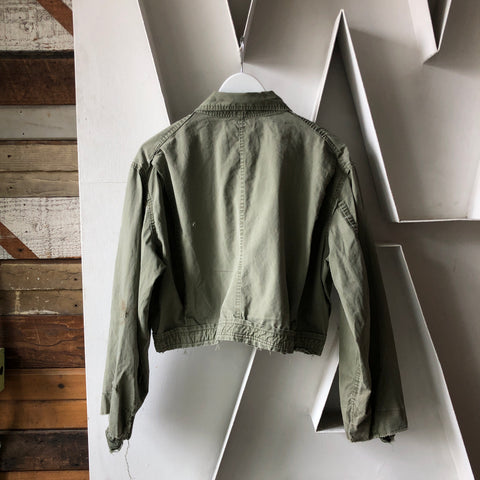 70's Cropped Army Jacket - Med/Large