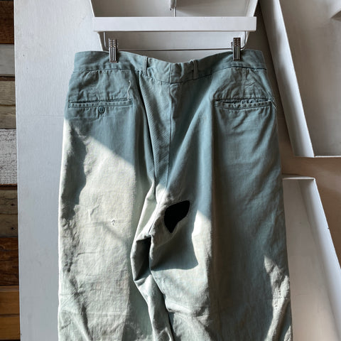 50’s Repaired Cotton Trousers - 35” x 28.5”