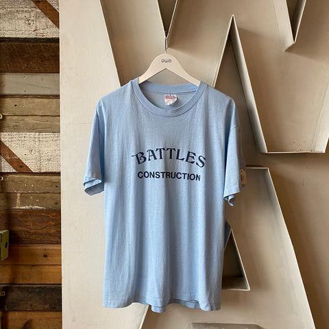 90's Paper Thin Construction Tee - Large