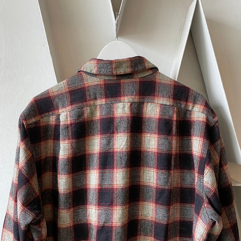 70’s Pendleton Wool Plaid Loop Collar - XL