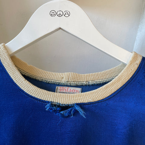 50’s Wilson Satin Crewneck Warm Up - Medium