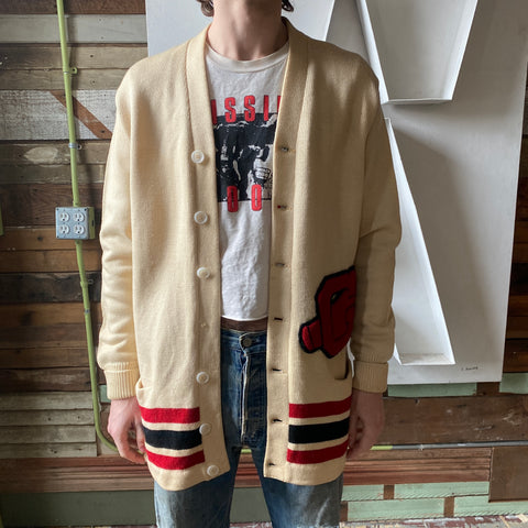 50’s Wool Varsity Cardigan - Large