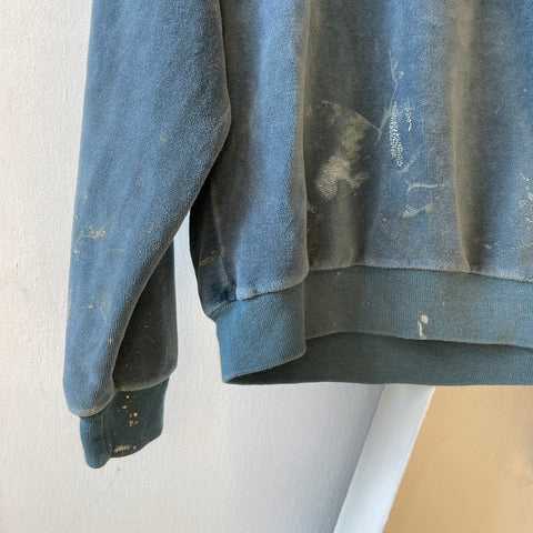 60’s Painted Velour Quarter Zip - Medium