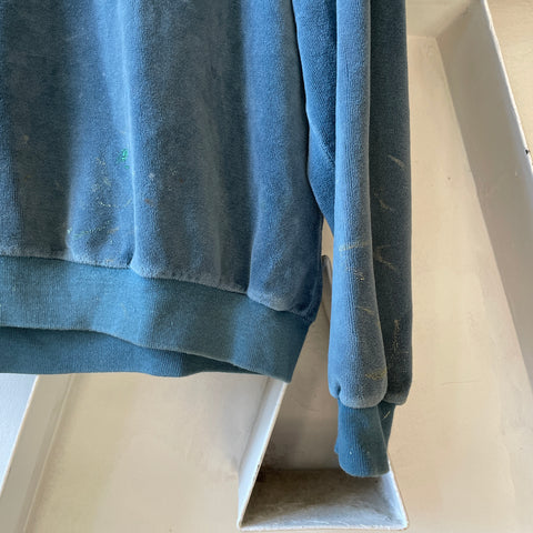 60’s Painted Velour Quarter Zip - Medium
