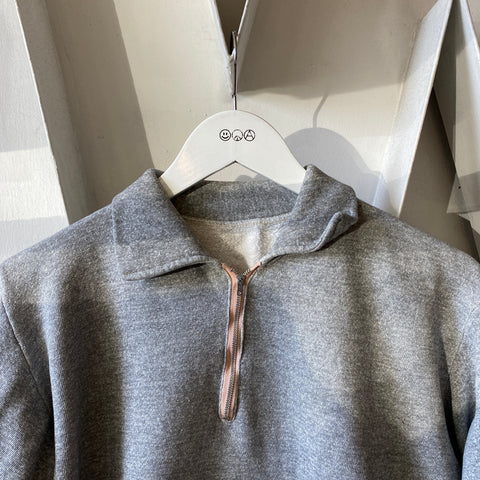 60's Heather Quarter Zip Sweatshirt - Small
