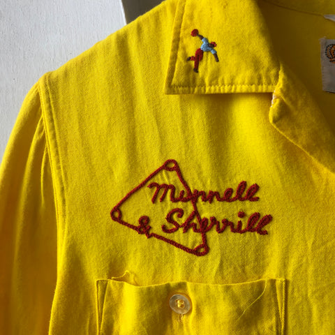60's Rayon Larry’s Bowling Shirt - Medium