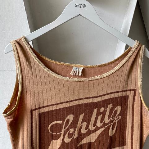 70’s Ribbed Schlitz Beer Tank - Small