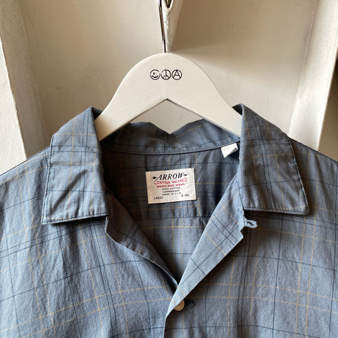 60’s Arrow Loop Collar Button-Up - Large