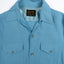 60’s Baby Blue Loop Collar Shirt - Small