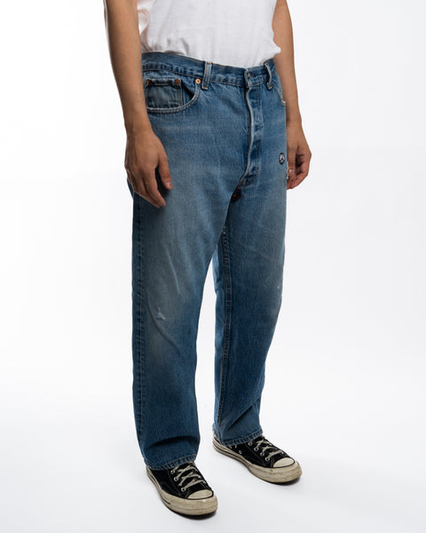 90’s Peace Patched Levi’s 501 Denim - 36” x 25.5”