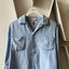 70’s Faded Blue Boxy Loop Collar - Medium