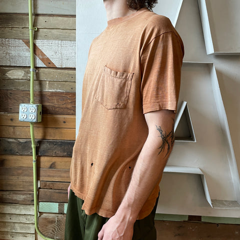 70’s Thrashed Brown Pocket Tee - Large