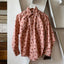 70’s Leaf Print Western Shirt - Medium
