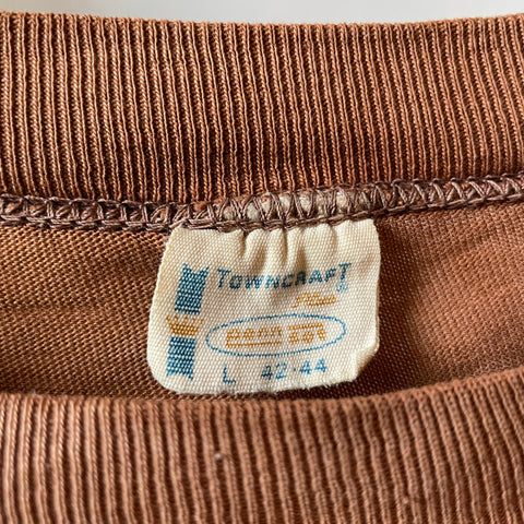 70’s Thrashed Brown Pocket Tee - Large