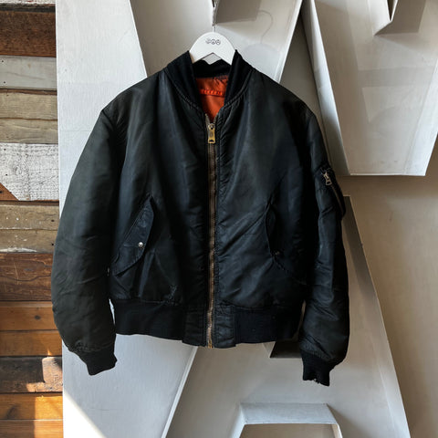 80’s Thrashed Reversible Bomber Jacket - Large