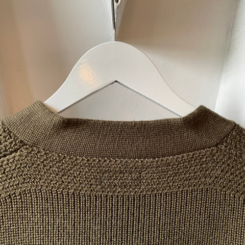 40’s Red Cross Knit Sweater - Large