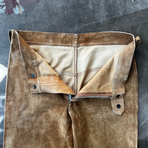70’s Suede Leather Pants - 37” x 31”