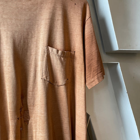 70’s Thrashed Brown Pocket Tee - Large