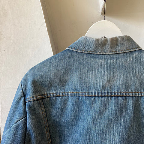 70’s Lined Denim Trucker Jacket - Large