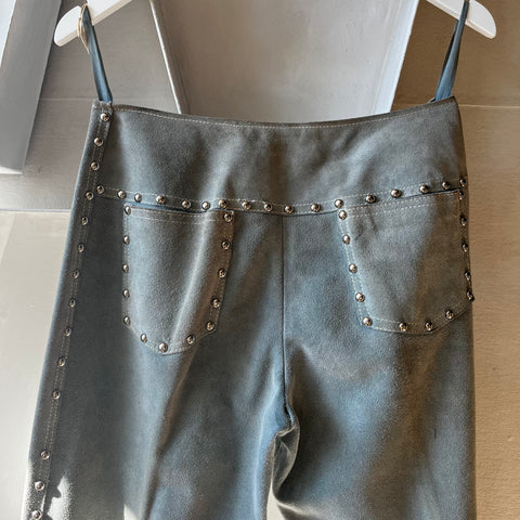 80's Suede Studded Pants - 30” x 33”