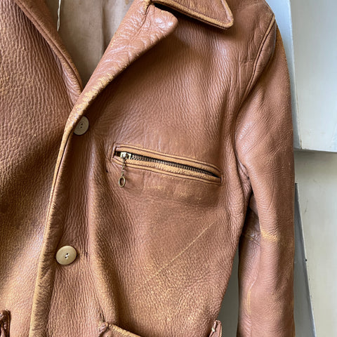 50’s Buckskin Fringe Pocket Leather Jacket - Small
