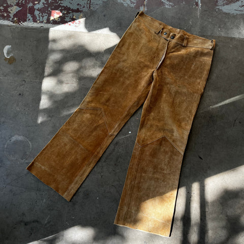 70’s Suede Leather Pants - 37” x 31”