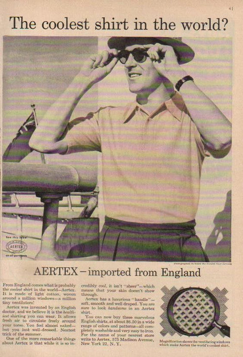 50's Aertex Mesh Shirt - Medium