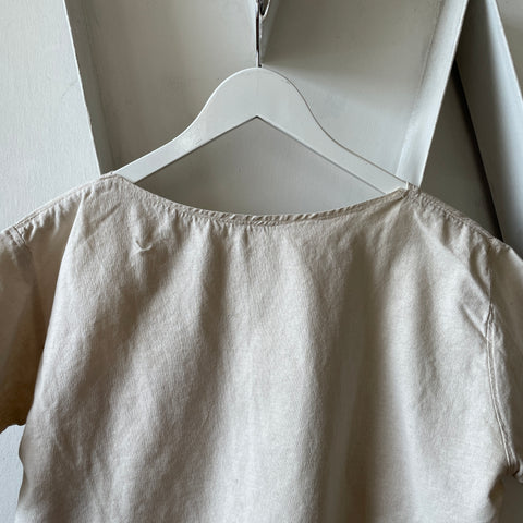 70’s Homemade Cropped Linen Pocket Tee - Small