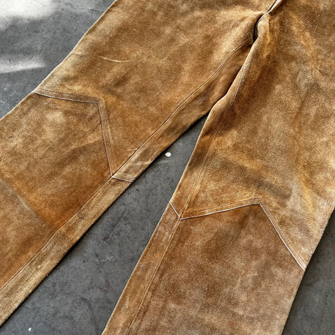 70’s Suede Leather Pants - 37” x 31”