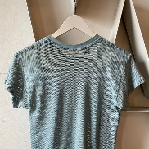 70’s Blue Mesh Tee - Medium