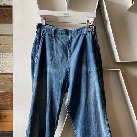 50’s Blue Bell Side Zip Denim - 30” x 29”