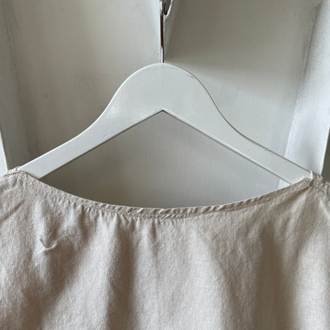 70’s Homemade Cropped Linen Pocket Tee - Small
