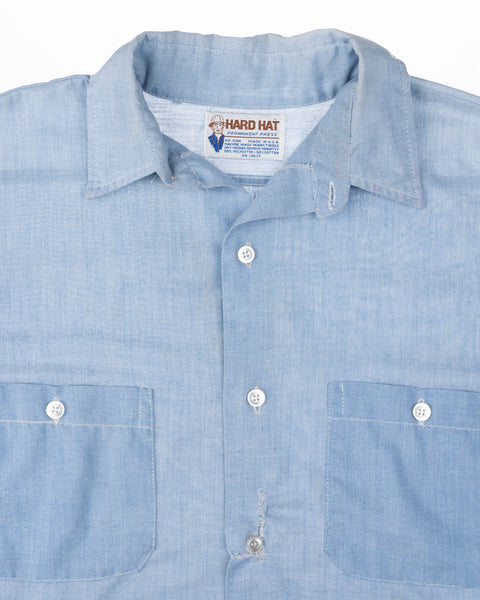 80’s Hard Hat Chambray Button-Up - Large