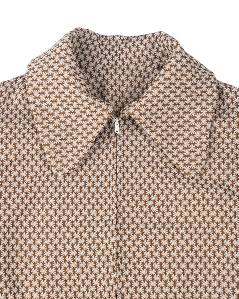 60’s Patterned Zip-Up Jacket - Small