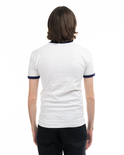 70’s Champion Blue Bar Hockey Tee - Small